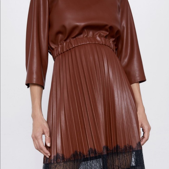 New Zara brown dress M - Picture 2 of 6